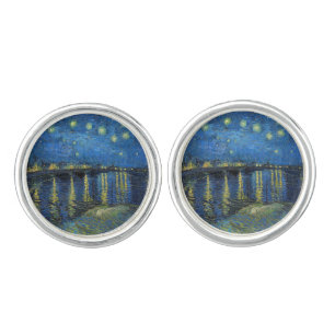 Vincent van Gogh - Starry Night Over the Rhone Cufflinks
