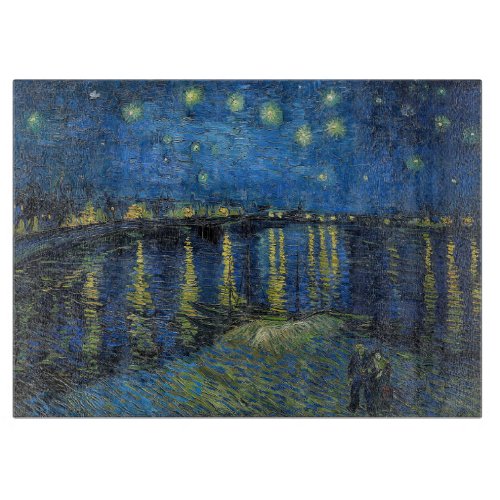 Vincent van Gogh _ Starry Night Over the Rhone Cutting Board