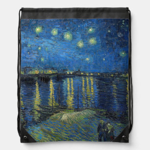 Vincent van Gogh - Starry Night Over the Rhone Drawstring Bag