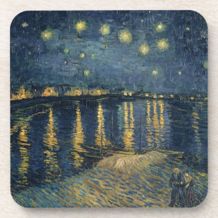 Vincent van Gogh   Starry Night Over the Rhone Drink Coaster
