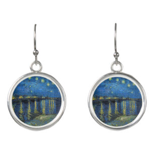 Vincent van Gogh - Starry Night Over the Rhone Earrings