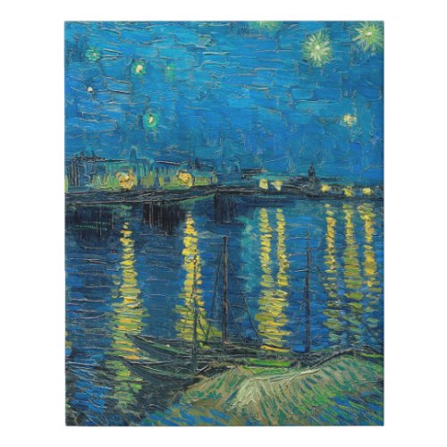 Vincent Van Gogh Starry Night Over the Rhone Faux Canvas Print