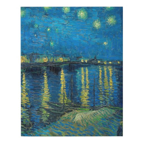 Vincent Van Gogh Starry Night Over the Rhone Faux Canvas Print