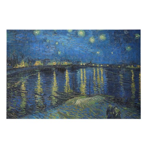 Vincent van Gogh _ Starry Night Over the Rhone Faux Canvas Print