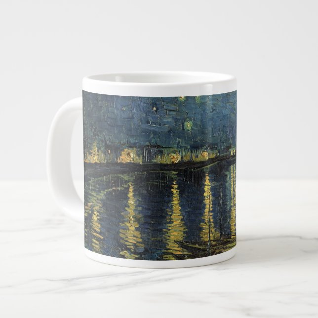 Vincent van Gogh | Starry Night Over the Rhone Giant Coffee Mug (Front Left)
