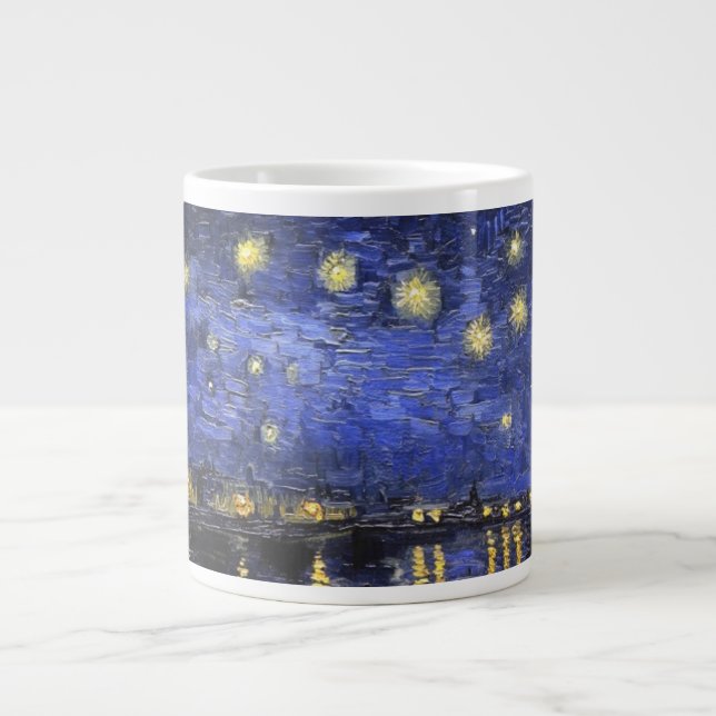 Vincent Van Gogh Starry Night Over The Rhone Giant Coffee Mug (Front)