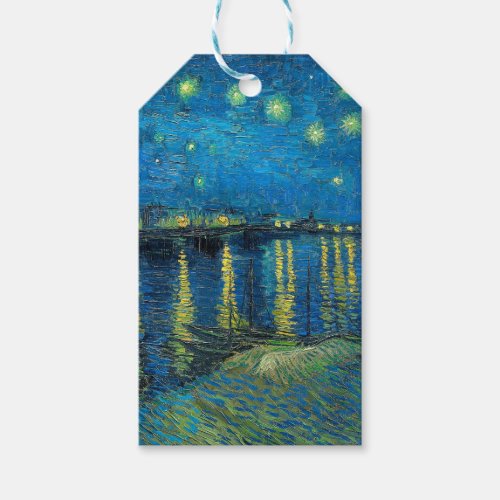 Vincent Van Gogh Starry Night Over the Rhone Gift Tags