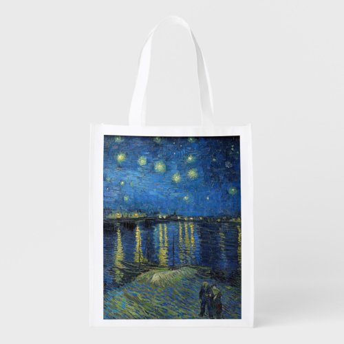 Vincent van Gogh _ Starry Night Over the Rhone Grocery Bag