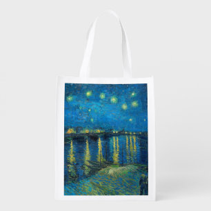 Vincent Van Gogh Starry Night Over the Rhone Grocery Bag