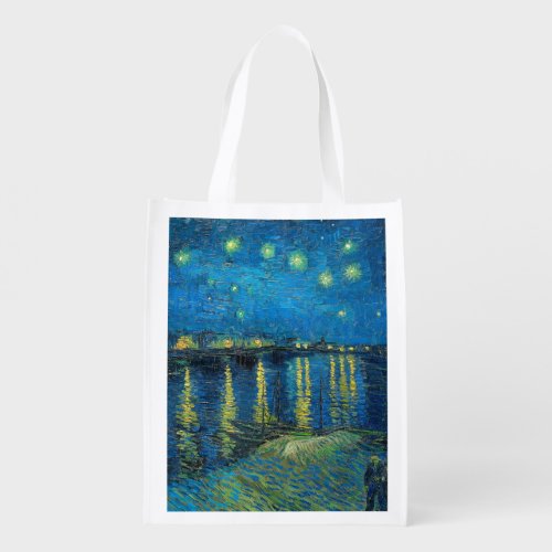 Vincent Van Gogh Starry Night Over the Rhone Grocery Bag