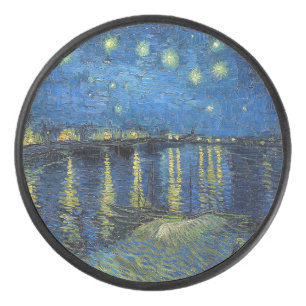 Vincent van Gogh - Starry Night Over the Rhone Hockey Puck