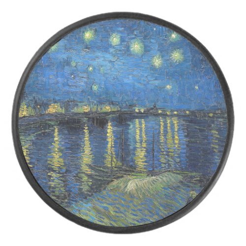 Vincent van Gogh _ Starry Night Over the Rhone Hockey Puck