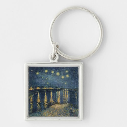 Vincent van Gogh  Starry Night Over the Rhone Keychain