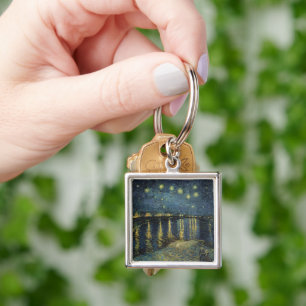 Vincent van Gogh Starry Night Over the Rhone Keychain
