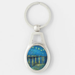 Vincent Van Gogh Starry Night Over the Rhone Keychain