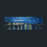 Vincent van Gogh - Starry Night Over the Rhone Label<br><div class="desc">Starry Night Over the Rhone / Nuit etoilee sur le Rhone - Vincent van Gogh,  Oil on Canvas,  1888,  Arles</div>