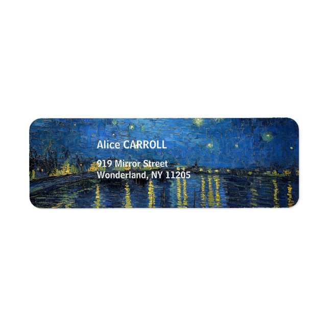 Vincent van Gogh - Starry Night Over the Rhone Label (Front)
