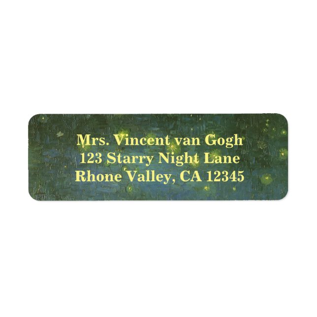 Vincent van Gogh - Starry Night Over the Rhone Label (Front)