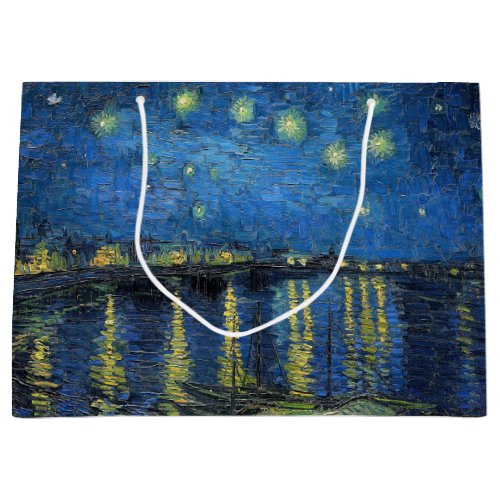 Vincent van Gogh _ Starry Night Over the Rhone Large Gift Bag