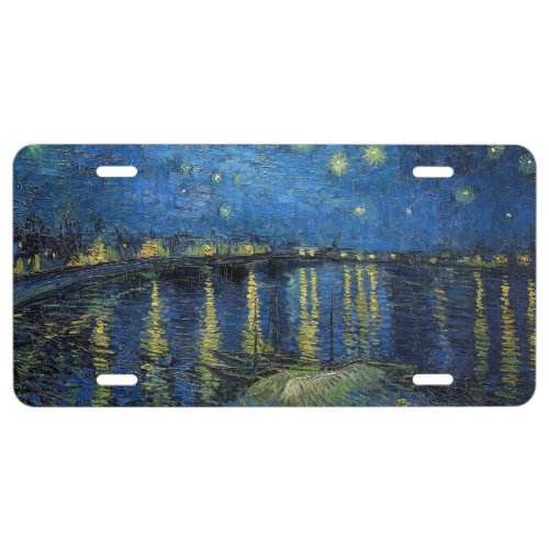 Vincent van Gogh _ Starry Night Over the Rhone License Plate