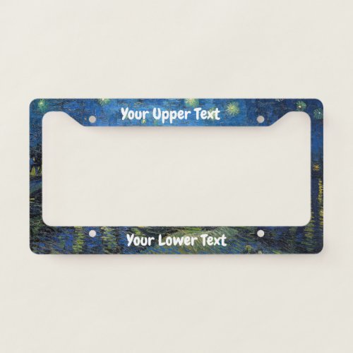 Vincent van Gogh _ Starry Night Over the Rhone License Plate Frame