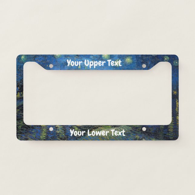 Vincent van Gogh - Starry Night Over the Rhone License Plate Frame (Front)