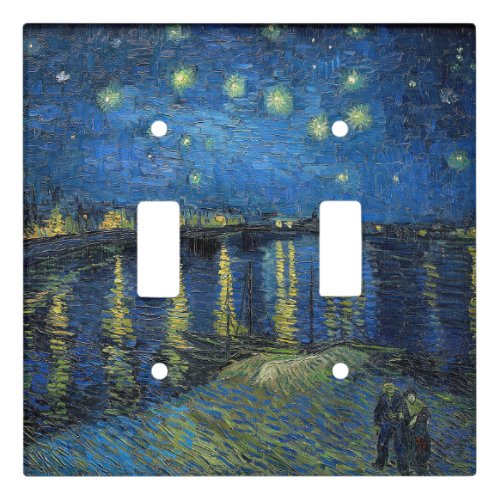 Vincent van Gogh _ Starry Night Over the Rhone Light Switch Cover