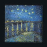 Vincent van Gogh - Starry Night Over the Rhone Magnet<br><div class="desc">Starry Night Over the Rhone / Nuit etoilee sur le Rhone - Vincent van Gogh,  Oil on Canvas,  1888,  Arles</div>