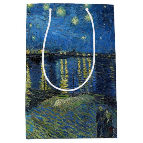 Vincent van Gogh _ Starry Night Over the Rhone Medium Gift Bag