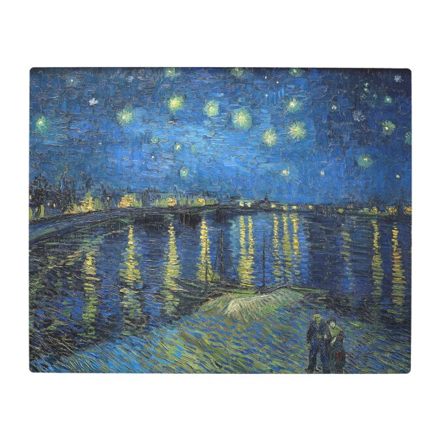 Vincent van Gogh - Starry Night Over the Rhone Metal Print (Front)