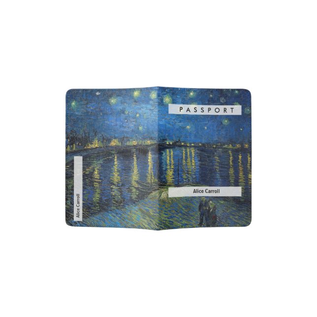 Vincent van Gogh - Starry Night Over the Rhone Passport Holder (Opened)