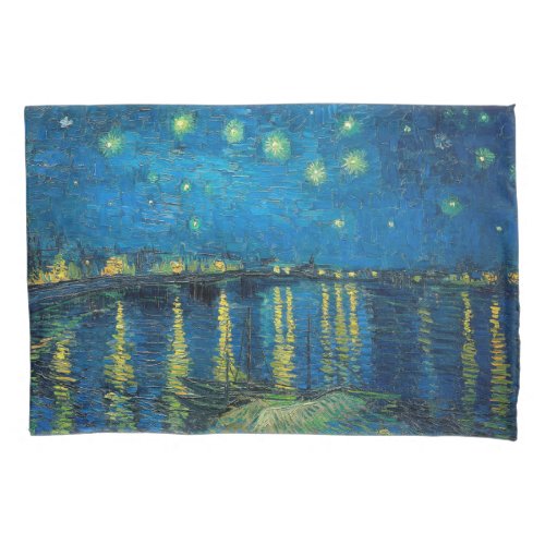 Vincent Van Gogh Starry Night Over the Rhone Pillow Case
