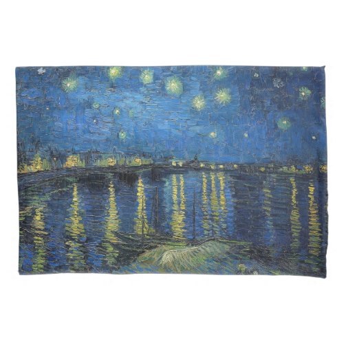 Vincent van Gogh _ Starry Night Over the Rhone Pillow Case
