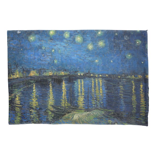 Vincent van Gogh - Starry Night Over the Rhone Pillow Case (Front)