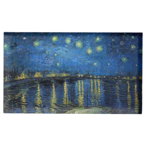 Vincent van Gogh _ Starry Night Over the Rhone Place Card Holder
