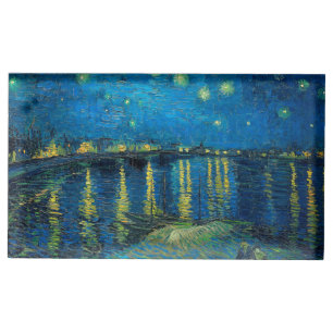 Vincent Van Gogh Starry Night Over the Rhone Place Card Holder