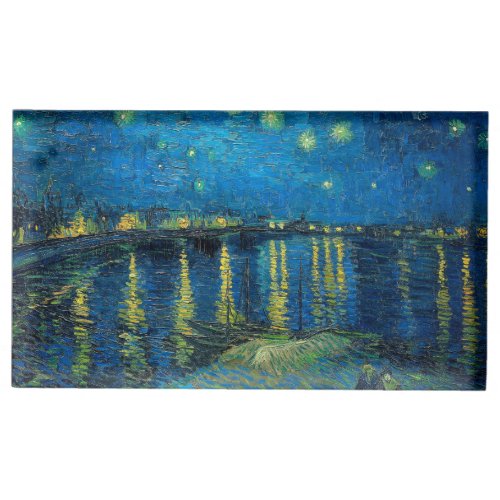 Vincent Van Gogh Starry Night Over the Rhone Place Card Holder