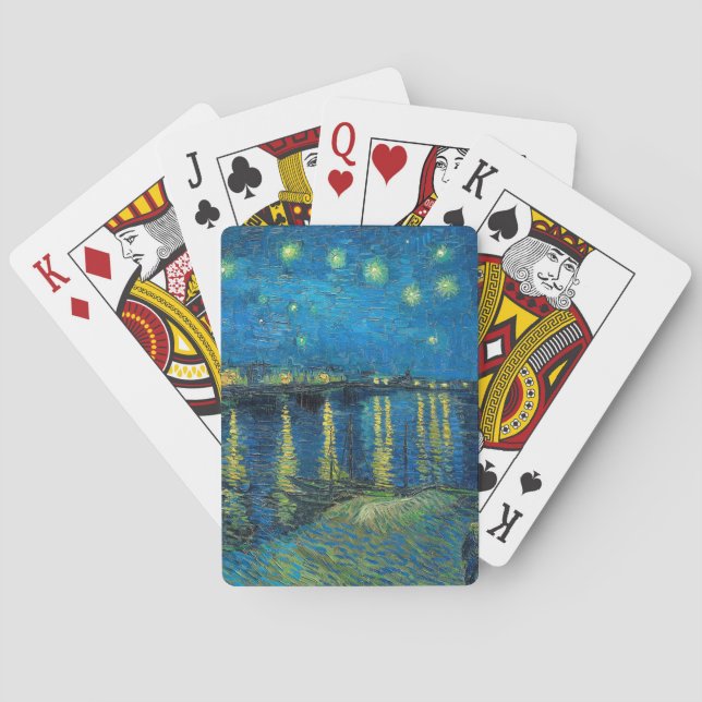 Vincent Van Gogh Starry Night Over the Rhone Poker Cards (Back)