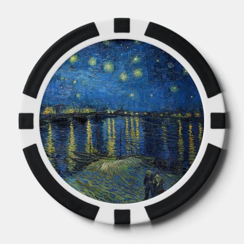 Vincent van Gogh _ Starry Night Over the Rhone Poker Chips