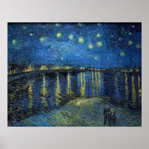 Vincent van Gogh _ Starry Night Over the Rhone Poster