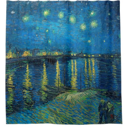 Vincent Van Gogh Starry Night Over the Rhone Shower Curtain