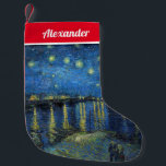 Vincent van Gogh - Starry Night Over the Rhone Small Christmas Stocking<br><div class="desc">Starry Night Over the Rhone / Nuit etoilee sur le Rhone - Vincent van Gogh,  Oil on Canvas,  1888,  Arles</div>