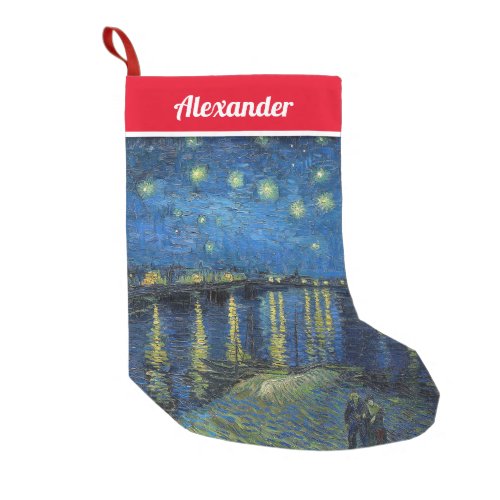 Vincent van Gogh _ Starry Night Over the Rhone Small Christmas Stocking