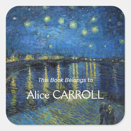 Vincent van Gogh _ Starry Night Over the Rhone Square Sticker