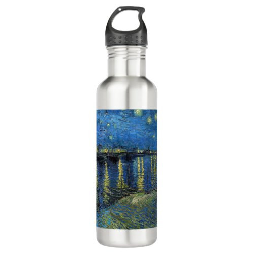 Vincent van Gogh _ Starry Night Over the Rhone Stainless Steel Water Bottle