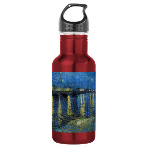 Vincent van Gogh - Starry Night Over the Rhone Stainless Steel Water Bottle