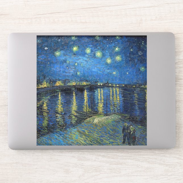 Vincent van Gogh - Starry Night Over the Rhone Sticker (Computer)
