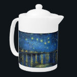 Vincent van Gogh - Starry Night Over the Rhone Teapot<br><div class="desc">Starry Night Over the Rhone / Nuit etoilee sur le Rhone - Vincent van Gogh,  Oil on Canvas,  1888,  Arles</div>
