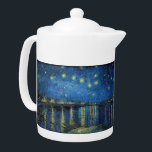 Vincent van Gogh - Starry Night Over the Rhone Teapot<br><div class="desc">Starry Night Over the Rhone / Nuit etoilee sur le Rhone - Vincent van Gogh,  Oil on Canvas,  1888,  Arles</div>