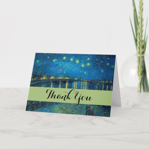 Vincent Van Gogh Starry Night Over the Rhone Thank You Card